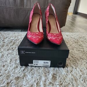 INC red Bling Heels